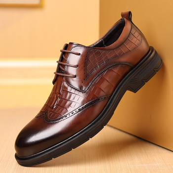Muške kožne cipele – formalne poslovne, brogue ukras, britanski stil, za svakodnevnu upotrebu