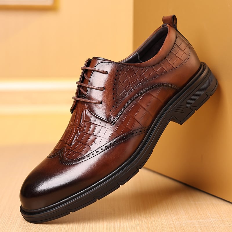 Muške kožne cipele – formalne poslovne, brogue ukras, britanski stil, za svakodnevnu upotrebu