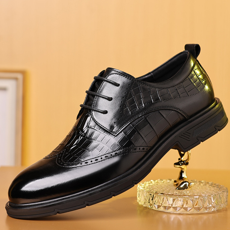 Muške kožne cipele – formalne poslovne, brogue ukras, britanski stil, za svakodnevnu upotrebu
