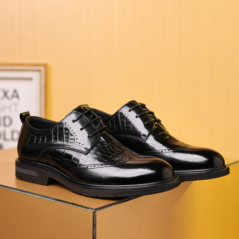 Muške kožne cipele – formalne poslovne, brogue ukras, britanski stil, za svakodnevnu upotrebu