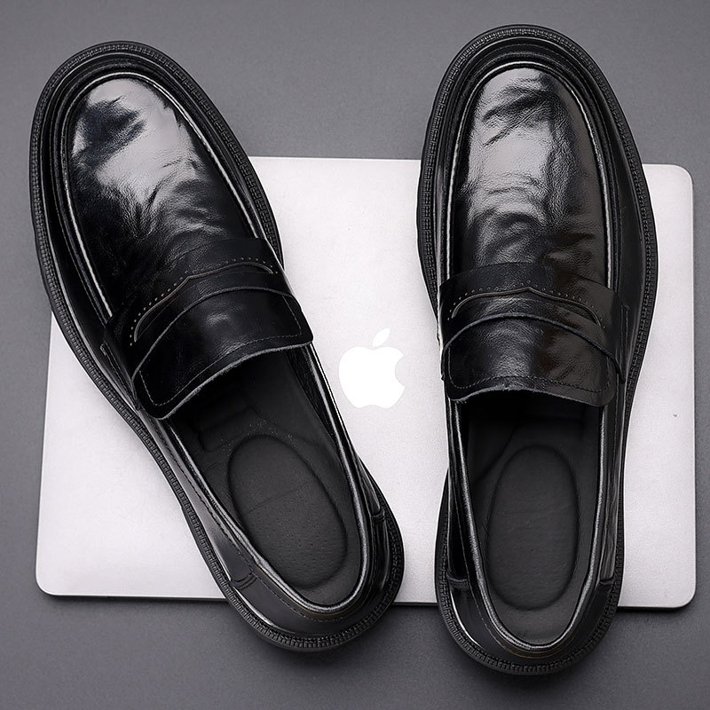 Muške cipele od prave kože, formalne, prozračne za proljeće i jesen, poslovno-ležerne, protuklizne, za posao i vjenčanje, slip-on