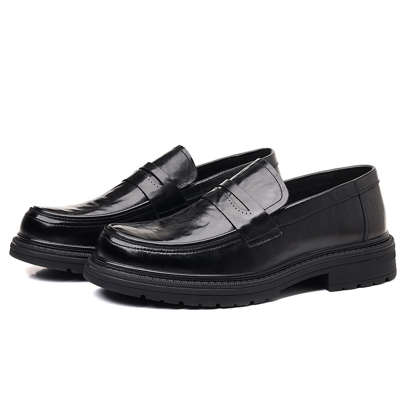 Muške cipele od prave kože, formalne, prozračne za proljeće i jesen, poslovno-ležerne, protuklizne, za posao i vjenčanje, slip-on