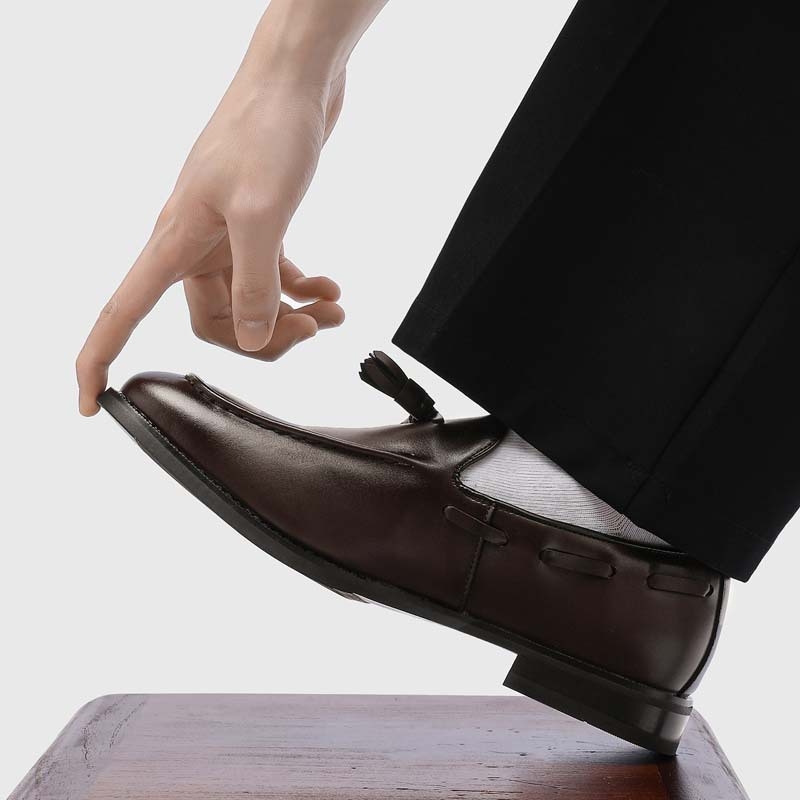 Ljetne brog cipele s resicama za muškarce, prozračne, s špicastom nosom, slip-on casual loafers 24306-H