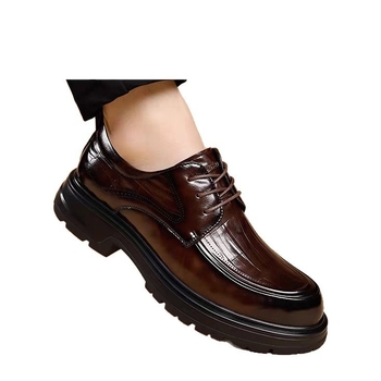 Férfi brogue bőrcipő, puha bőr, lélegző, retro casual stílusú, brit stílusú üzleti-formal bőrcipő, vőlegény cipő