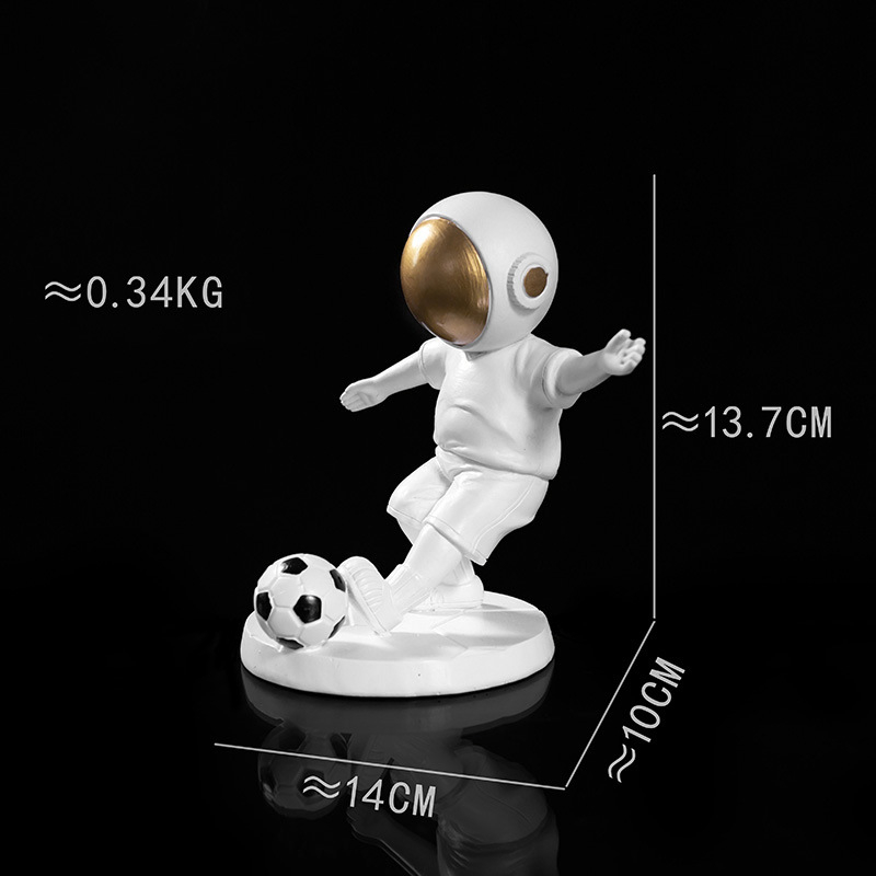 Kreativna astronaut figura od smole za kućnu dekoraciju, stolni ukras u modernom stilu laganog luksuza