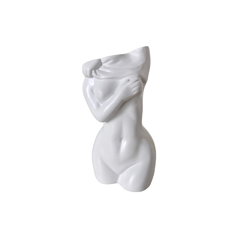 Vază decorativă nordică, obiect decor din rășină pentru sufragerie, vas de flori antropomorf, artă a aranjamentelor florale