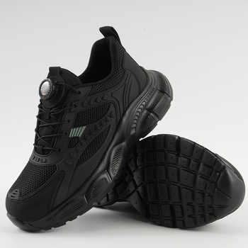 Férfi biztonsági cipő acél orral, Flyknit, négy évszakos, lélegző, könnyű, kopásálló, szúrásálló és ütésálló