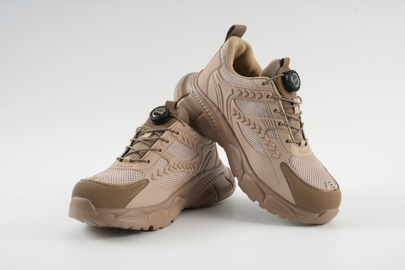 Férfi biztonsági cipő acél orral, Flyknit, négy évszakos, lélegző, könnyű, kopásálló, szúrásálló és ütésálló