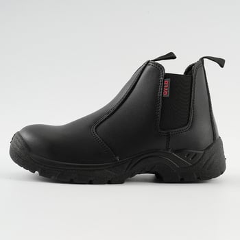 Ghete de protecție din piele de vită, respirabile, impermeabile, rezistente la zdrobire și perforație, slip-on, pentru șantier și sudură.
