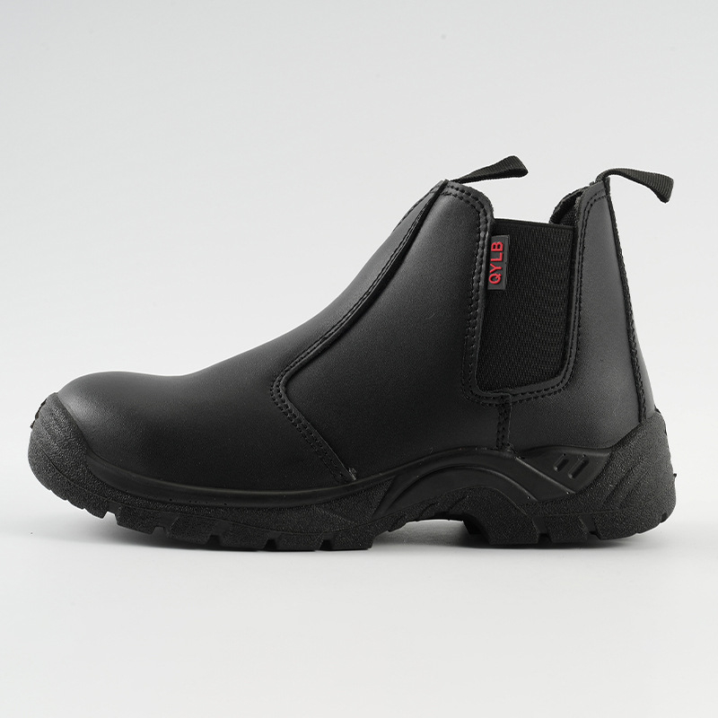 Ghete de protecție din piele de vită, respirabile, impermeabile, rezistente la zdrobire și perforație, slip-on, pentru șantier și sudură.