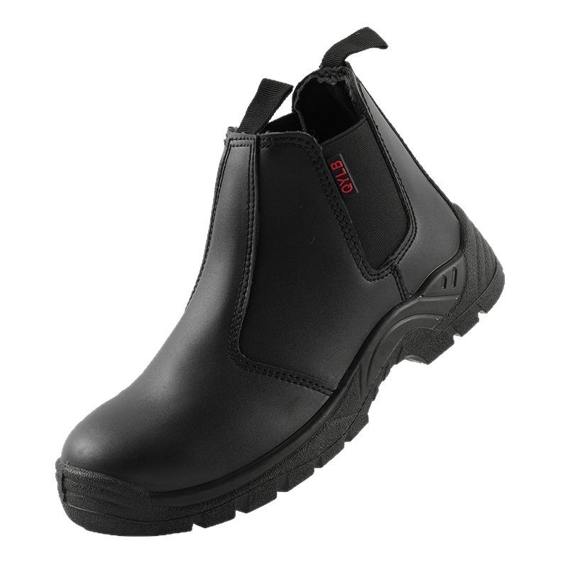 Ghete de protecție din piele de vită, respirabile, impermeabile, rezistente la zdrobire și perforație, slip-on, pentru șantier și sudură.