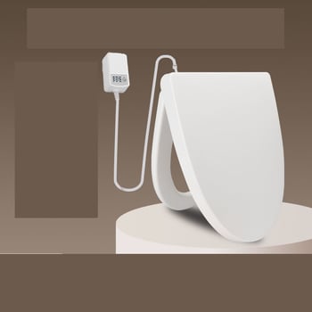 Vas de toaletă inteligent termostatic, vas de toaletă încălzit electric universal pentru uz casnic, pernă pentru vas de toaletă cu husă căptușită, inel de scaun în formă de U și V