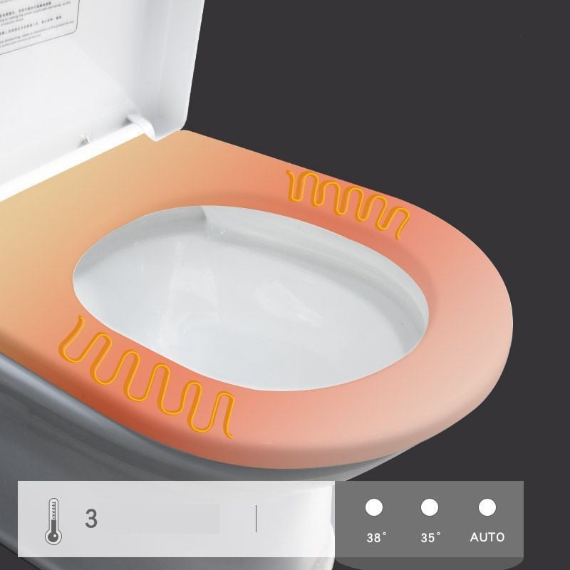 Vas de toaletă inteligent termostatic, vas de toaletă încălzit electric universal pentru uz casnic, pernă pentru vas de toaletă cu husă căptușită, inel de scaun în formă de U și V