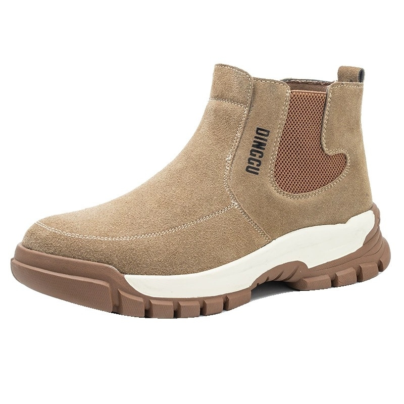 Pantofi de protecție pentru sudură din piele de vită, cu protecție anti-șoc, anti-perforație și anti-arși, încălțăminte de lucru pentru șantier