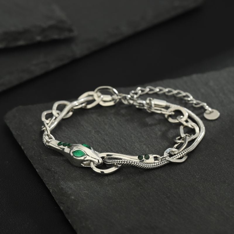 Spirit Snake dvostruko slojevita narukvica, unisex, titan čelik, elektroplating, originalni dizajn, ljeto 2024