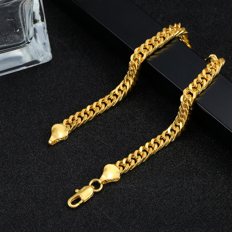 Unisex metalna narukvica s 18k pozlaćivanjem, širina 6 mm, geometrijski romb, dvostruki niz