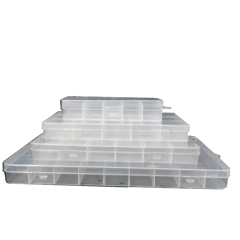 Prozirna kutija za pohranu s 10, 15 i 24 pretincima — plastični organizator za perle i gumice, DIY