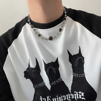 Muška ogrlica od tigrovog oka, ljeto, ne blijedi, minimalistički dizajn, luksuzan dojam, hip-hop modni dodatak, za svaki outfit