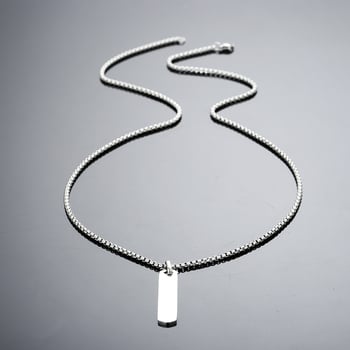 Ogrlica kvadratnog geometrijskog oblika od titan čelika, unisex, ne blijedi, elegantan retro minimalistički nakit