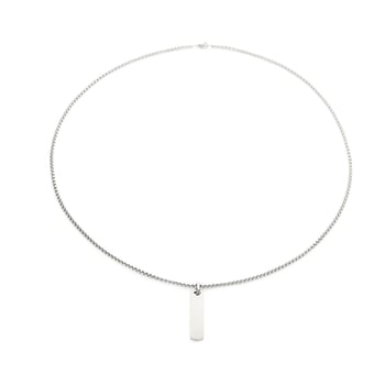 Ogrlica kvadratnog geometrijskog oblika od titan čelika, unisex, ne blijedi, elegantan retro minimalistički nakit