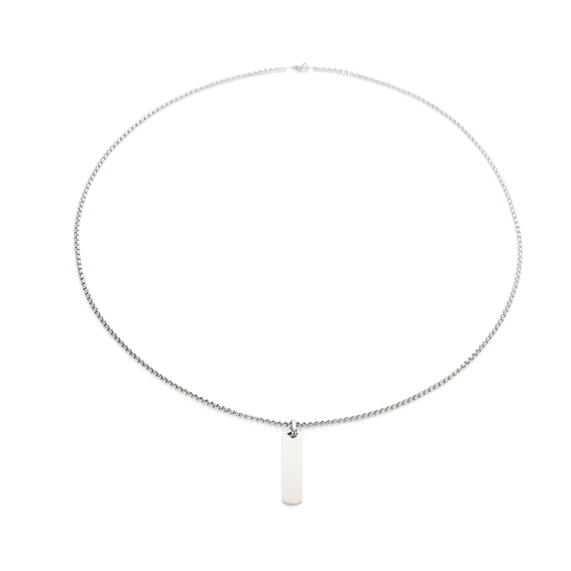 Ogrlica kvadratnog geometrijskog oblika od titan čelika, unisex, ne blijedi, elegantan retro minimalistički nakit