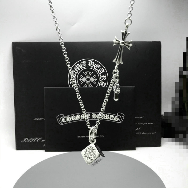 Chrome Hearts križni privjesak s bakrenom lancem, dužine 61–70 cm, unisex, punk stil