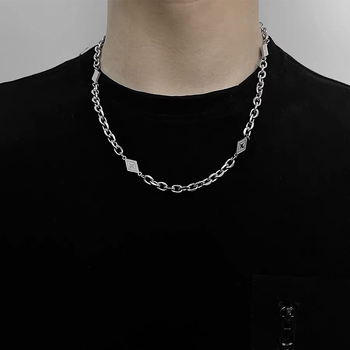 Muški ogrlica od titanij čelika s vrhunskim dizajnom, minimalistički stil, osobni izraz, hip-hop nadahnut, svestran