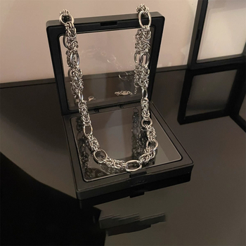 Ogrlica od titan čelika, ručno izrađena, unisex, minimalistički stil, visokokvalitetan dodatak