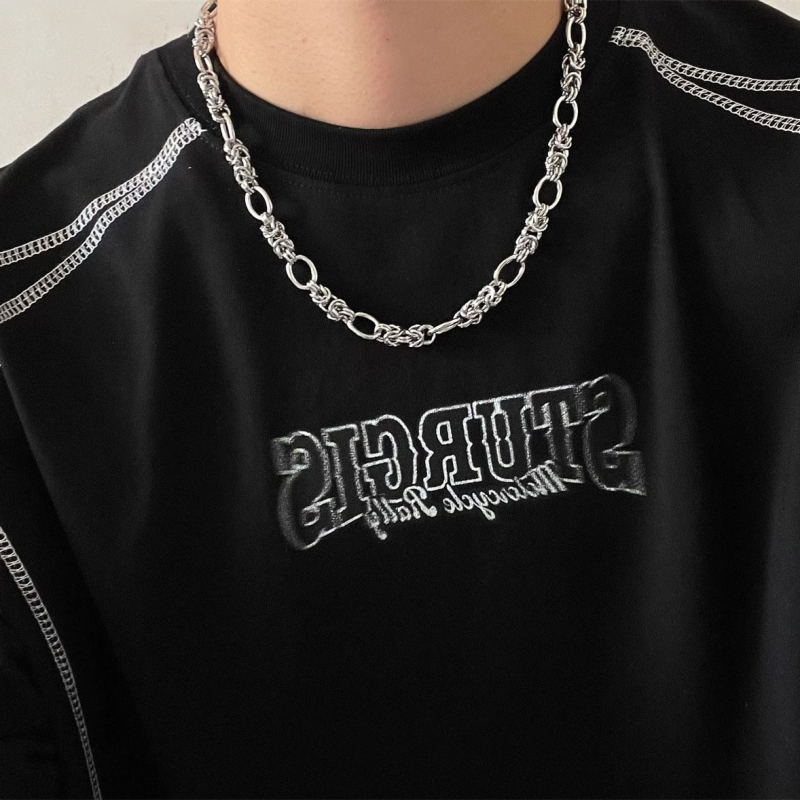 Ogrlica od titan čelika, ručno izrađena, unisex, minimalistički stil, visokokvalitetan dodatak