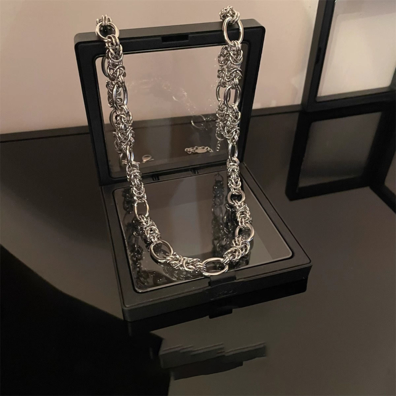 Ogrlica od titan čelika, ručno izrađena, unisex, minimalistički stil, visokokvalitetan dodatak