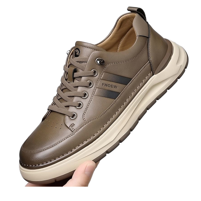 2026-os új tavaszi Slip-On bőrből készült férfi casualcipő, könnyű, csúszásmentes talppal