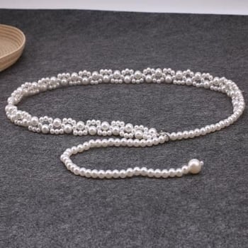 Elegantni pojas s perlama za žene, elastični dodatak haljinama