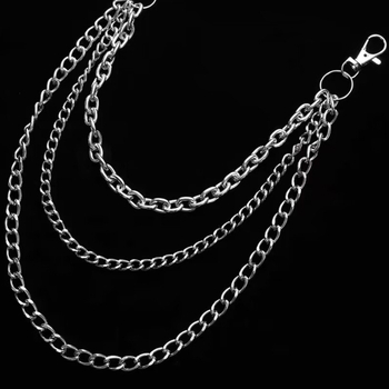 Metalni kaiš za struk s višestrukim krugovima, unisex, hip-hop retro punk stil