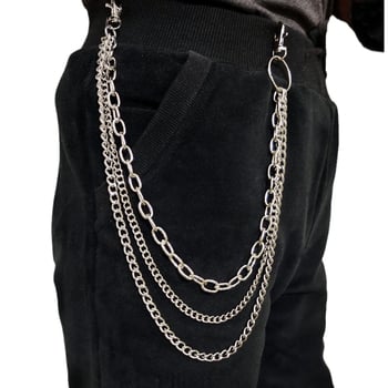 Metalni kaiš za struk s višestrukim krugovima, unisex, hip-hop retro punk stil