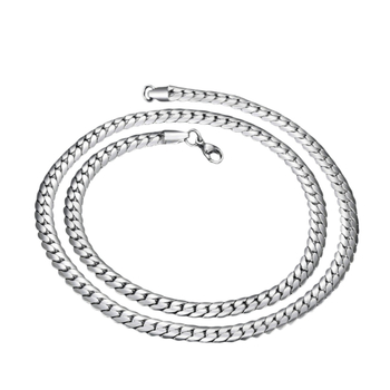 Ogrlica od titan čelika, kubanska lanac, hip-hop stil, unisex, NK lanac, duljina 51–60 cm