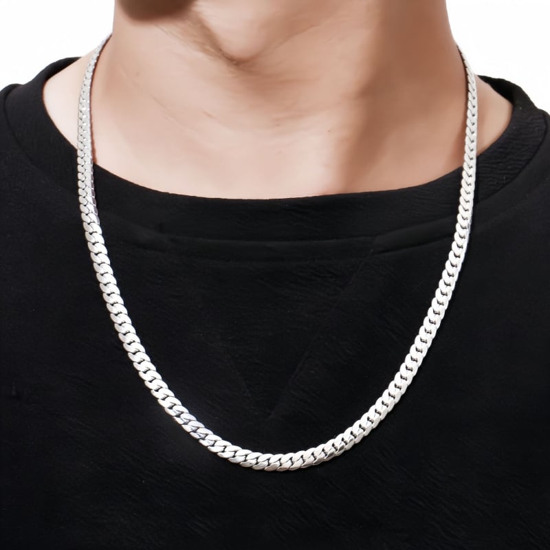Ogrlica od titan čelika, kubanska lanac, hip-hop stil, unisex, NK lanac, duljina 51–60 cm