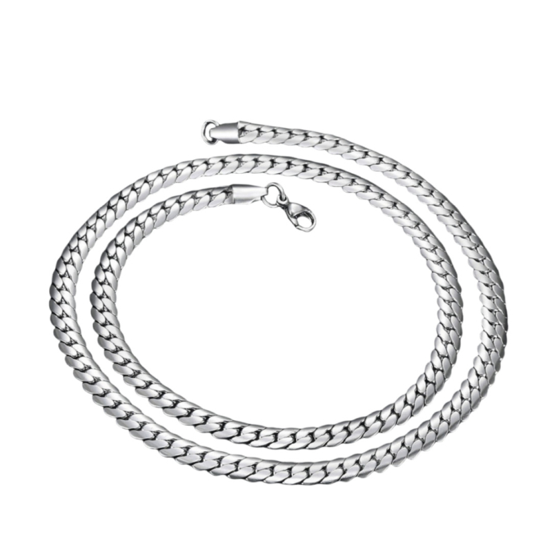 Ogrlica od titan čelika, kubanska lanac, hip-hop stil, unisex, NK lanac, duljina 51–60 cm