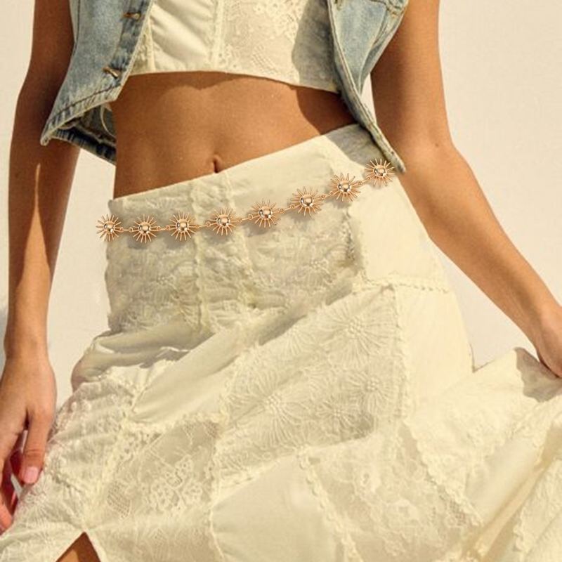 Francuski stil vintage lanac za struk, pozlaćeni spoj, prilagodljiva duljina, dodatak za haljinu i odijelo