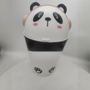 Slatka košara za odlaganje otpada s dizajnom panda i mačjih ušiju, kapak na pritisak, za kućnu upotrebu, kreativni spremnik za pohranu, crtani stil