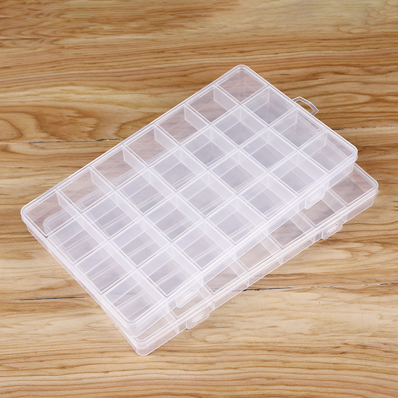 DIY plastična kutija za pohranu s poklopcem, 28 pretinaca, za hardverske dijelove i nakit