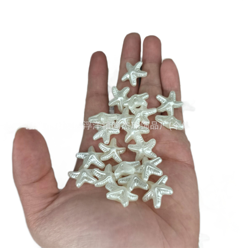 ABS imitacija biserne morske zvijezde od smole, DIY dodaci za nakit, za kućište telefona i ukrašavanje noktiju, bijela 3D morska zvijezda