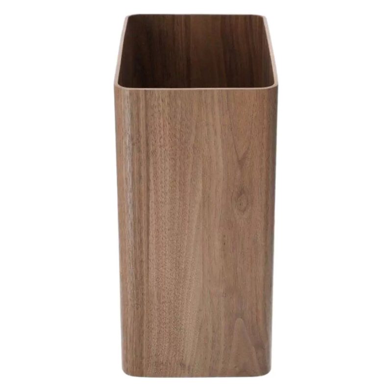 Drveni koš za otpad, 9 L, kvadratnog oblika, japanski stil, lagani luksuz, pogodan za dnevni boravak, kupaonicu, spavaću sobu i ured