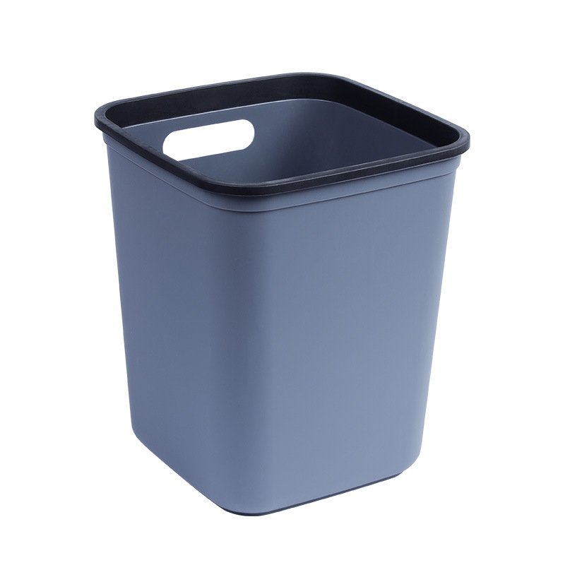 Plastična kanta za otpad s otvorenim vrhom, nordijski minimalistički dizajn, pogodna za kuću, kuhinju i spavaću sobu; kvadratni oblik, kapacitet 12 L (veliki 14 L, srednji 10 L)