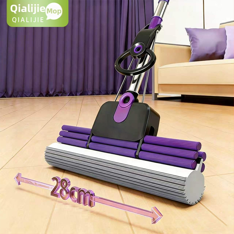 PVA spužasti mop s rolom, bez ručnog ispiranja, mokro i suho čišćenje, teleskopska duljina 120–140 cm, za kupaonicu