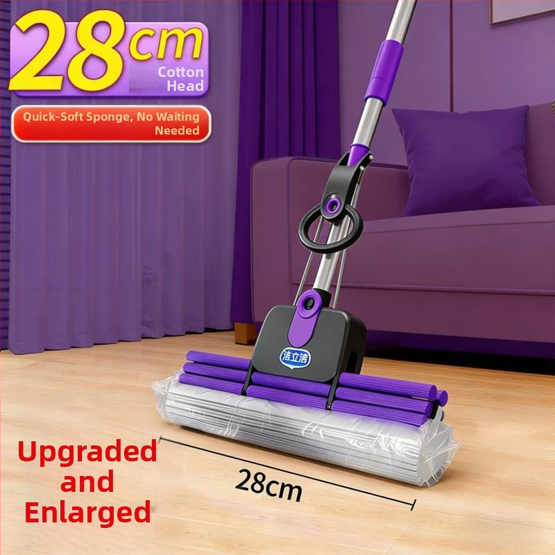 PVA spužasti mop s rolom, bez ručnog ispiranja, mokro i suho čišćenje, teleskopska duljina 120–140 cm, za kupaonicu