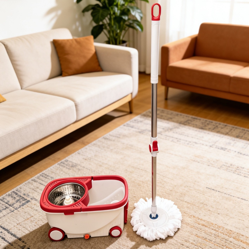 Set krpa za pod s kantom – okretni mop, jednostavno ispiranje, glava od mikrovlakana