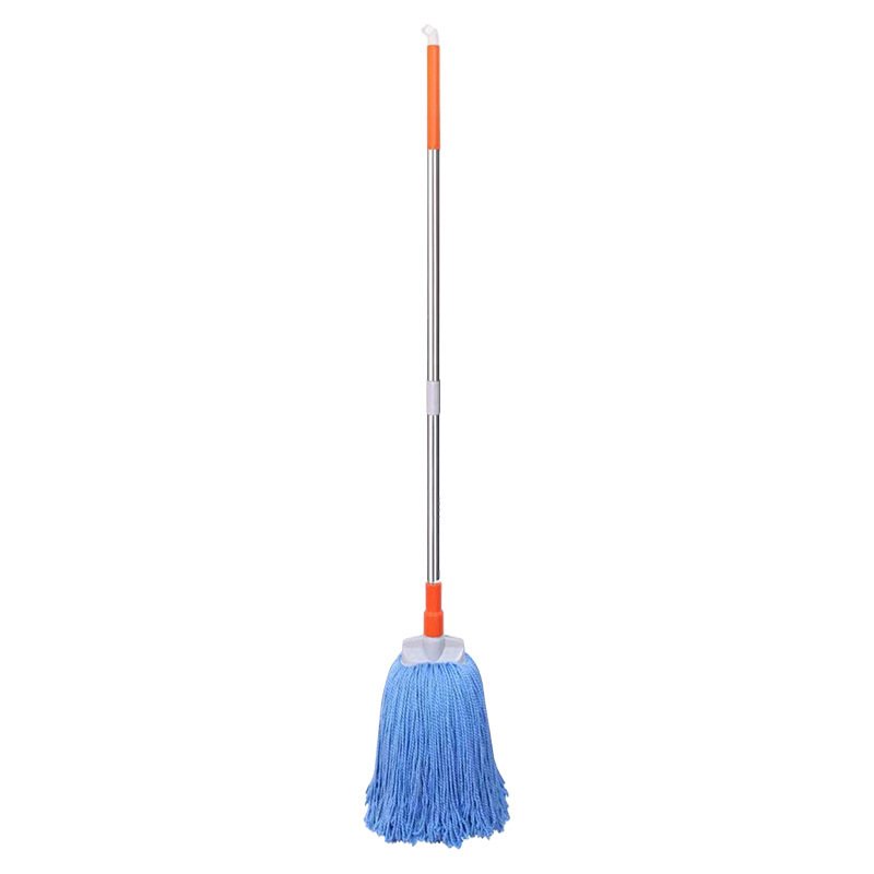 Mop bez tragova uz konac, debeli vlaknasti mop, plosna glava mop, nehrđajući čelik, tradicionalni kućni mop, čišćenje jednim prolazom