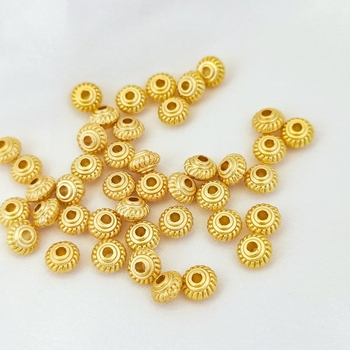 50 kom. 5 mm UFO spacer perle, boja starog zlata, za ručno izrađene narukvice i DIY nakit