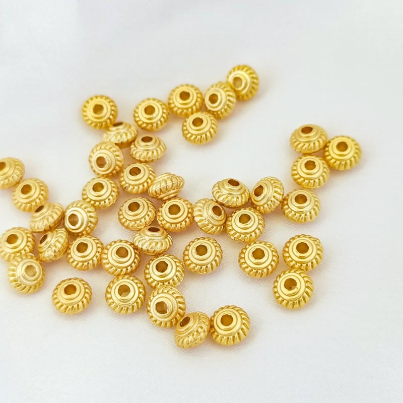 50 kom. 5 mm UFO spacer perle, boja starog zlata, za ručno izrađene narukvice i DIY nakit