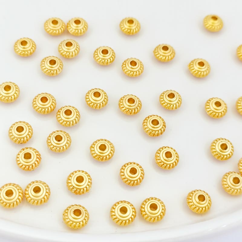 50 kom. 5 mm UFO spacer perle, boja starog zlata, za ručno izrađene narukvice i DIY nakit